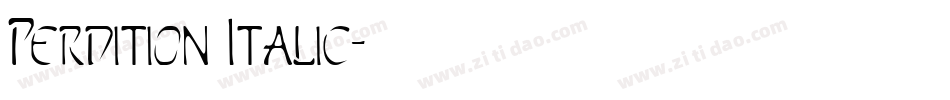 Perdition Italic字体转换